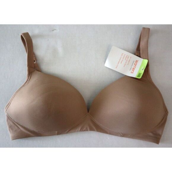 Warner's Women's Sz 38B Toasted Almond Tan Elements of Bliss Wire-Free Lift Bra - Picture 3 of 6